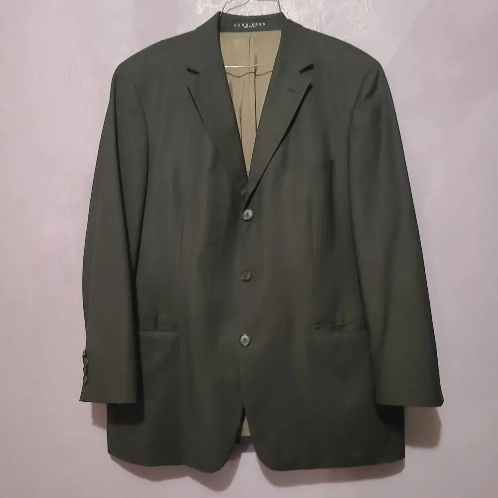 Hugo Boss Rossellini Suit Jacket Blazer Mens 42 S Brown Wool